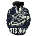 thumbnail image 3 of Sudadera con capucha y cremallera de astronauta espacial para hombres y mujeres, sudaderas casuales con estampado 3D, sudaderas de manga larga para niños, sudaderas de gran tamaño, ropa de calle, 3 of 5
