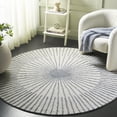 thumbnail image 2 of SAFAVIEH Fifth Avenue Asher Sunburst Area Rug, Ivory/Gray, 6' x 6' Round, 2 of 7