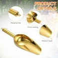 thumbnail image 3 of 2pcs Metal Ice Scoop, 11" x 4.1"Stainless Steel Ice Scooper for Home Bar Use, Gold, 3 of 6