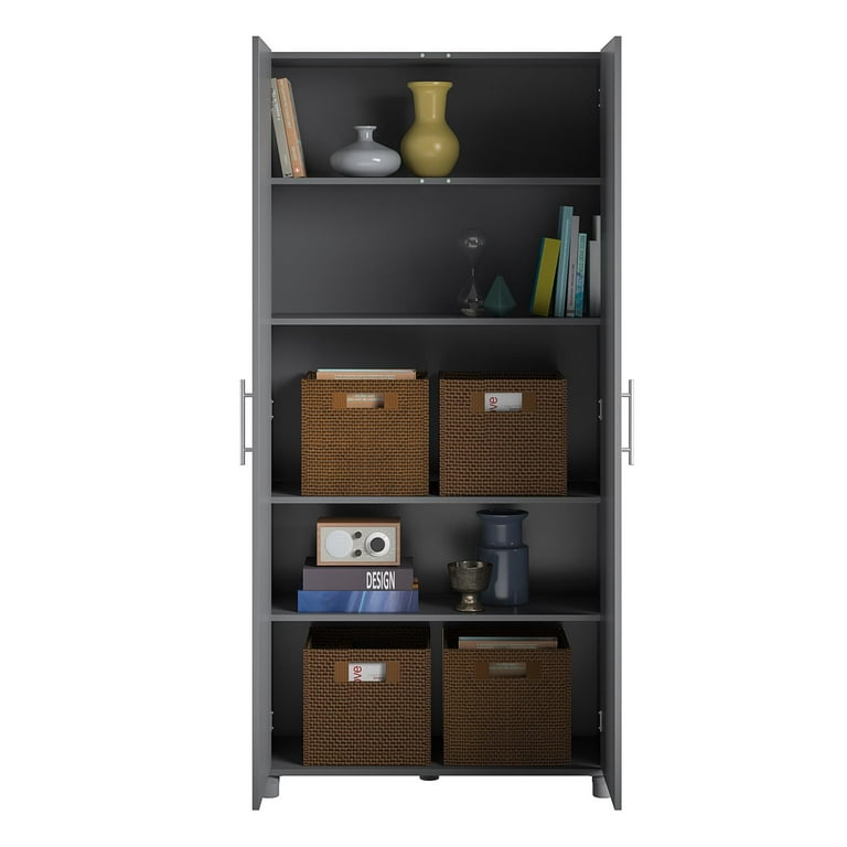 Systembuild Evolution Westford 36 Garage Storage Utility Cabinet, Graphite  Gray