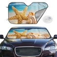 thumbnail image 2 of Fotbe Beach Starfish Shell Car Windshield Sunshade | Sun Visor Protector Front Window Shade, Keeps Out UV Rays, Keeps Your Vehicle Cool-Medium, 2 of 7