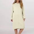 thumbnail image 3 of Plus Size Bathrobe for Women Fleece Women's Nightgowns & Sleepshirts Oversize Fitness Women's Robes House Womens Robe Beige, 3 of 4