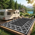 thumbnail image 3 of Outdoor Rug – Waterproof Reversible Plastic Straw Mat – UV-Resistant, Washable & Non-Shedding – Deck, Porch, Balcony, Backyard, Camping & RV, 3 of 7