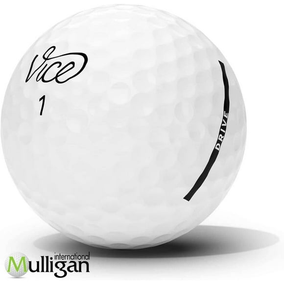 Mulligan - 12 balles de golf récupérées Vice Drive 5A Pristine, blanc