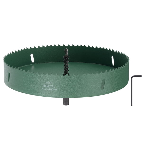 Sierra de orificio bi-metal Uxcell de acero de alta velocidad para cortar metal, madera, PVC 7-7/8"