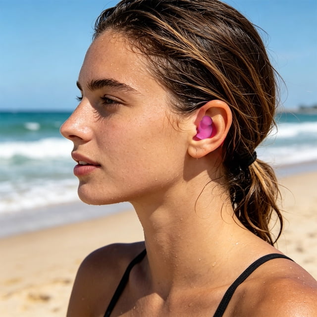 10 Pcs Bouchons d'Oreilles en Silicone pour la Natation, Bouchons d'Oreilles en Silicone Yrmaups pour la Natation, Protection Auditive Imperméable pour Dormir, Bouchons d'Oreilles Réutilisables à Réduction de Bruit 40 dB pour la Douche, le Surf, les Voyages,