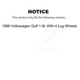 thumbnail image 2 of Transit Auto Front Rear Disc Brake Rotors Hub Assembly and Ceramic Pads Kit for Car 1996 Volkswagen Golf 1.9L with 4 Lug Wheels K8T-103466, 2 of 8