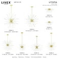 thumbnail image 2 of Livex Lighting Utopia 4-Light Mid-Century Metal Ceiling Mount in Satin Brass, 2 of 11