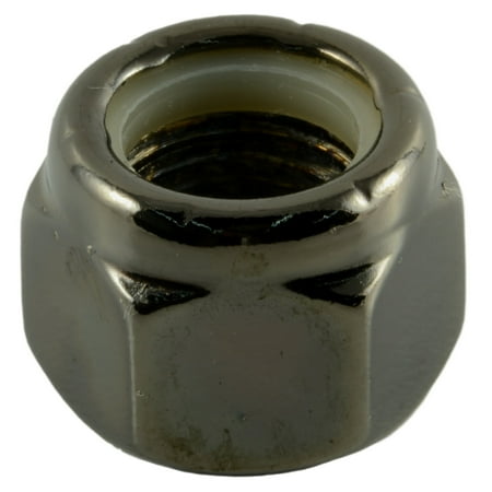 

1/2 -20 Black Chrome Plated Steel Fine Thread Nylon Insert Lock Nuts (3 pcs.)