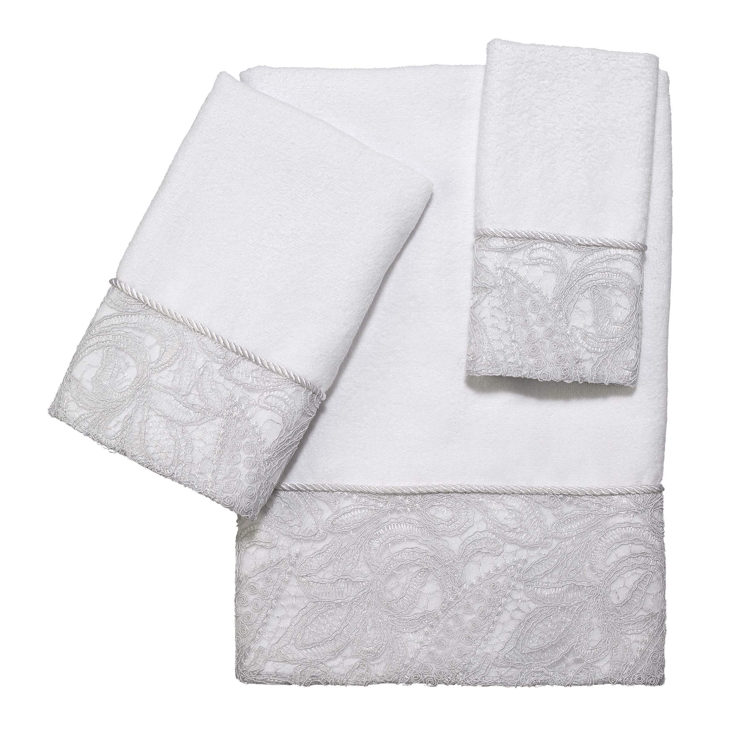 Grace 3 Pc Embroidered Towel Set Optic White