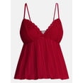thumbnail image 5 of No Boundaries Pleated Babydoll Tank Top, Women’s XXS-XXL, 5 of 5