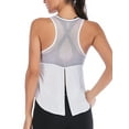 thumbnail image 5 of Women's Sleeveless Racerback Tank Top Workout Yoga Vest Tops Mesh Back Tops Racerback Quick-Drying Sport Tank Tops, 5 of 8