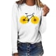 thumbnail image 2 of Blusa de manga larga con cuello redondo suelta informal estampada para mujer Fridja  hj1293, 2 of 5