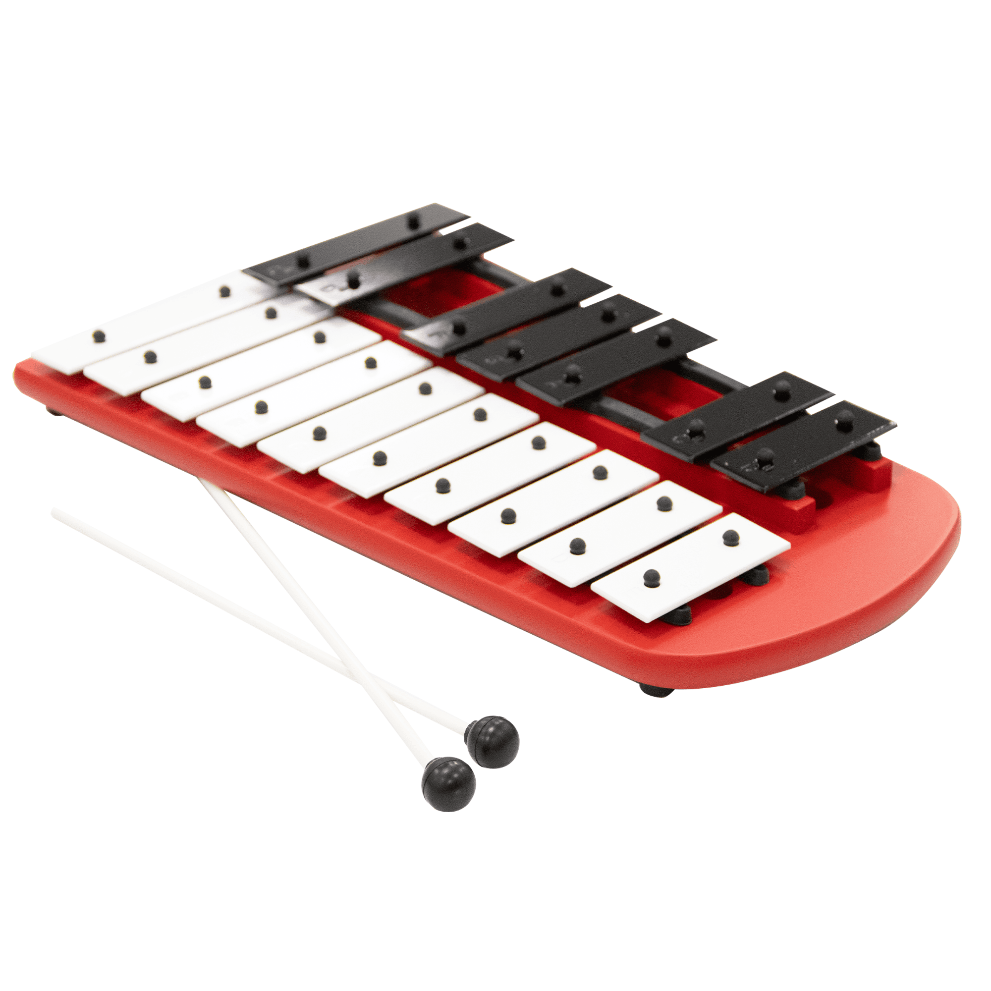 Basic Beat 17-Note Chromatic Glockenspiel, White, 1 Pack