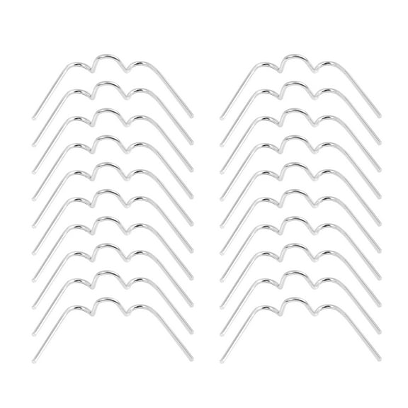 Universal Silver Tone Replacement Motorcycle Fastener Spring Clip for Round Headlight 20pcs