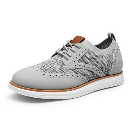 

Bruno Marc Men s Oxfords Mesh Sneakers Shoes Casual Lace-Up Lightweight Business Walking ShoesGREY 10