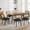 Velvet | Black, variant on Natural Rattan Dining Chairs Set of 4, Mid Century Kitchen Chairs with PU Upholstered Seat, Modern Boho Dining Chairs with Sturdy Wooden Legs, Ideal for Living Room, Restaurant, Coffee Bar, Brown