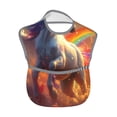 thumbnail image 2 of Susaid Rainbow Sunset Cloud White Horse Print Bibs for Babies Toddlers Adjustable Waterproof Free Soft Durable Bibs for eating with Large Pocket Food Catcher, 2 of 8