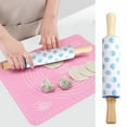 Kitchen Utensil Set Medium Size Silica Gel Rolling Pin With Wooden