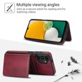 thumbnail image 2 of Allytechgroup Detachable Cards Holder Case for Samsung Galaxy A13 4G, RFID Blocking 2 In 1 Wallet PU Leather Case with Stand Compatible with Magsafe Shockproof Cover for Galaxy A13 4G, Winered, 2 of 5