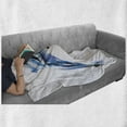 thumbnail image 6 of Dolphin Soft Flannel Fleece Blanket, Watercolor Ocean Mammal Hand Drawn Aquatic Life Environment Friendly Animal, Cozy Plush for Indoor and Outdoor Use, 50" x 70", Blue Lilac Black, by Ambesonne, 6 of 6