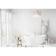 thumbnail image 2 of Elegant Kitchen and Bath 62 inch Soaking Bathtub in Glossy White with Brushed Nickel Trim, 2 of 8