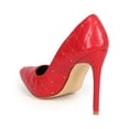 thumbnail image 3 of New Women Miss L Jackson Quilted Leatherette Pointy Toe Studded Stiletto Pump Sz, 3 of 5