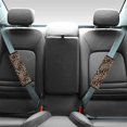 thumbnail image 2 of Chririnla Leopard Pattern Seat Belt Pad 2 Pieces Seat Belt Shoulder Strap Covers Decorative Magic Tape Suitable for Car Truck, 2 of 8