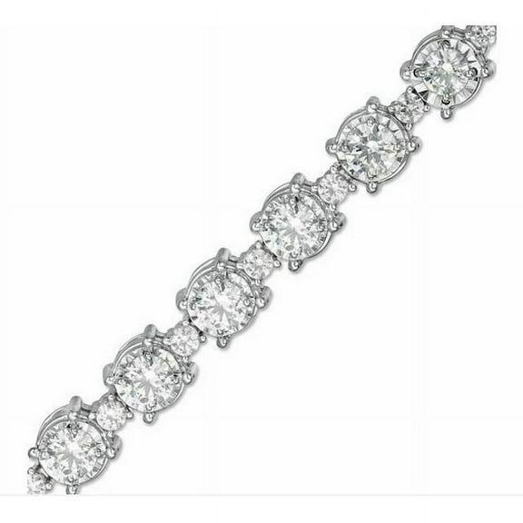 5.50CT Lab Grown Diamond Round Cut Tennis Bracelet 14K White Gold Fine Jewelry for Women Gifts