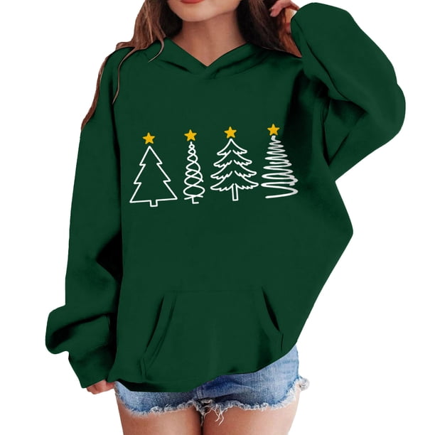 Sudadera con capucha para niñas y niños, sudadera de manga larga con cuello redondo y estampado de moda, jersey con bolsillo, sudadera de poliéster para niñas