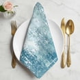 thumbnail image 2 of Shabby Teal Blue Cloth Napkins, Oil Painting Vintage Art Blue White Washable and Reusable Dinner Napkins Set of 8, Table Napkin for Kitchen Party Birthday Wedding Hotel Housewarming 20"x20", 2 of 9