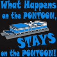 thumbnail image 3 of CafePress - On The Pontoon T Shirt - Women's Traditional Fit Dark T-Shirt, 3 of 4