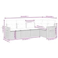 thumbnail image 2 of vidaXL 5 Piece Patio Sofa Set with Cushions Black Poly Rattan, 2 of 4