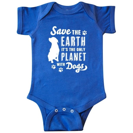 

Inktastic Save the Earth It s the Only Planet with Dogs with Pawprints Gift Baby Boy or Baby Girl Bodysuit
