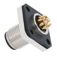 thumbnail image 3 of Conector Impermeable De 8 Pines, Conector Impermeable De Brida Cuadrada Con Conector De Aviación Cable De Rosca M12 M12-H-P8 Para Maquinaria Para Exteriores, 3 of 7