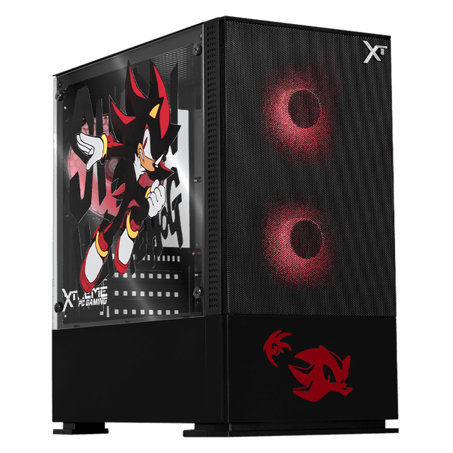 Gabinete XTREME PC GAMING Sonic Shadow Comic Edition Mini Torre 3 Fan ARGB Negro CXTSCAIBK