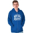thumbnail image 5 of Another Nice Day Ruined Funny Work Unisex Fleece Graphic Zip Up Hoodie Brisco Brands 4X, 5 of 6