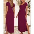 thumbnail image 3 of Women's Split Maternity Long Dresses Nursing Dresses for Breastfeeding, 3 of 6