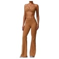 thumbnail image 1 of Conjuntos de entrenamiento for mujer, 2 piezas, sujetador deportivo, camiseta sin mangas, polainas de cintura alta, gimnasio, Yoga, ropa activa, Top de entrenamiento for mujer, 1 of 6