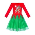 thumbnail image 1 of Girls Dress Christmas Reindeer Jingle Bell Long Sleeve 7 Years, 1 of 7