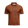 thumbnail image 4 of Men's Golf Polo Shirts Paint Splatter Print Short Sleeve Moisture Wicking Tees Summer Casual Performance Sports T Shirts, M, 4 of 4