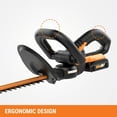 thumbnail image 5 of WORX 20” 20 Volt Battery Powered Power Hedge Trimmer, Lightweight Compact, 5 of 9