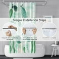 thumbnail image 6 of Green White Waterproof Fabric Cloth Shower Curtain for Bathroom Decor Seaweed Fishes Machine Washable Cloth Bath Kids Girls Bath Shower Curtains with Hooks 72x72 inches, 6 of 6