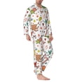 thumbnail image 2 of Vsdgher Winter Christmas And New Year Deer Mens Pajama Set, Soft Warm Long Sleeve Sleepwear, Cozy Button-Down Pjs for Men-XX-Large, 2 of 7