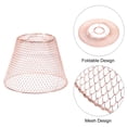 thumbnail image 3 of Pantalla de Lámpara de Malla Uxcell, Pantalla de Lámpara Colgante Industrial Retro Plegable para Bombilla E26/E27, Oro Rosa, 3 of 6