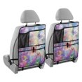 thumbnail image 2 of Car Seat Back Protector,Waterproof & Stain Resistant Kick Mats with Tablet Holder & Organizer Pockets,Easy-Clean Nylon Back Seat Protector The Five Colourful Butterflies, 2 of 7
