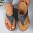 thumbnail image 5 of Thong Sandals For Women Casual Arch Support Slip Strap Slippers Womens Flip Flops For Summer Beach Sandals Bathroom Leather Shoes, 5 of 6