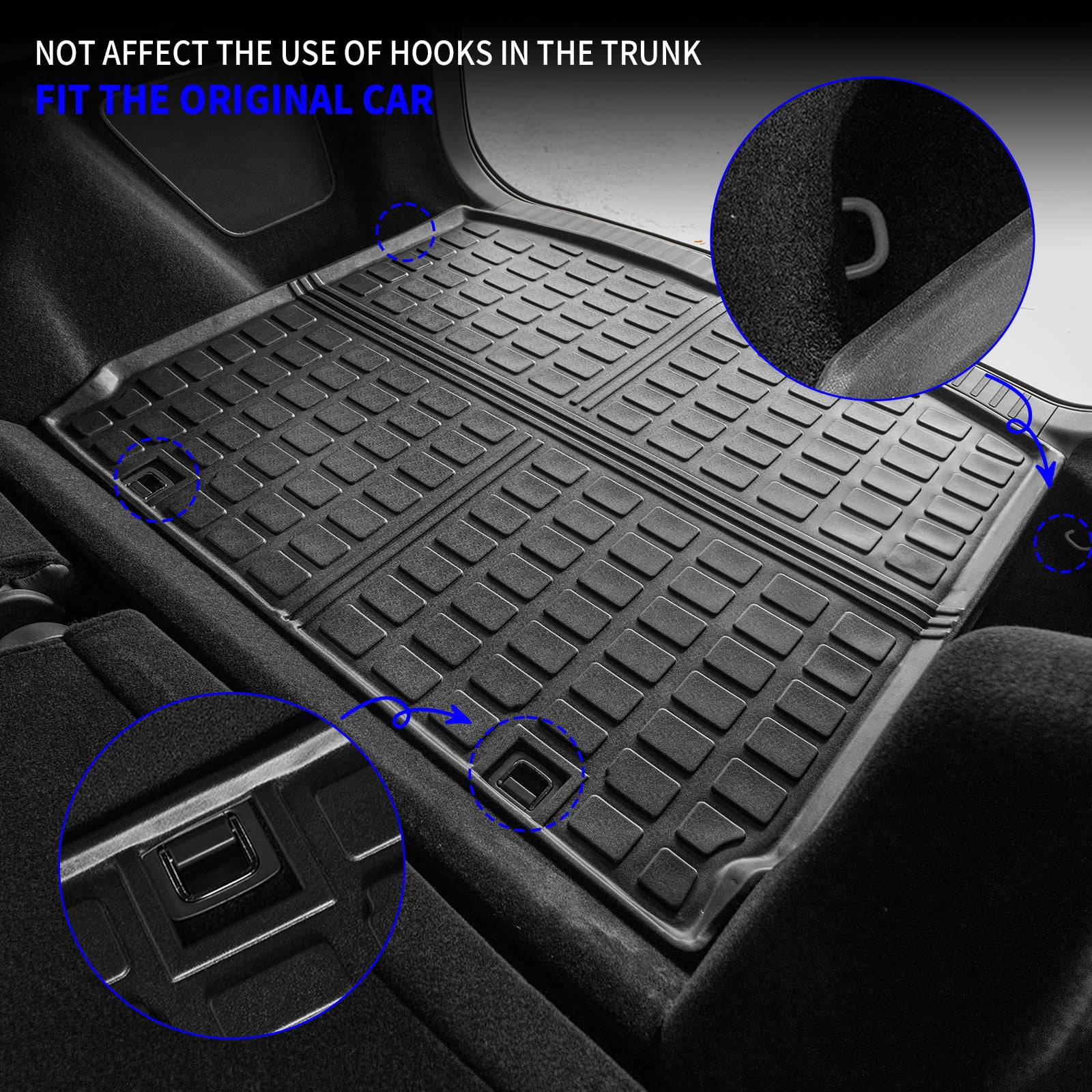 Bomely Cargo Mat Compatible with 2023 2024 Honda CRV Hybrid Cargo Liner Trunk Mat TPE All Weather Trunk Liner Honda CR-V Accessories (Fit Upper Deck, Trunk Mat)