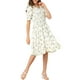 thumbnail image 5 of INSPIRE CHIC Vestido Midi Floral de Manga Abullonada con Cuello Peter Pan y Cintura Alta para Mujeres L Blanco, 5 of 7