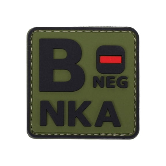 Blood Type POS NKA Medical PVC Patch, 3D Rubber, Noctilucent